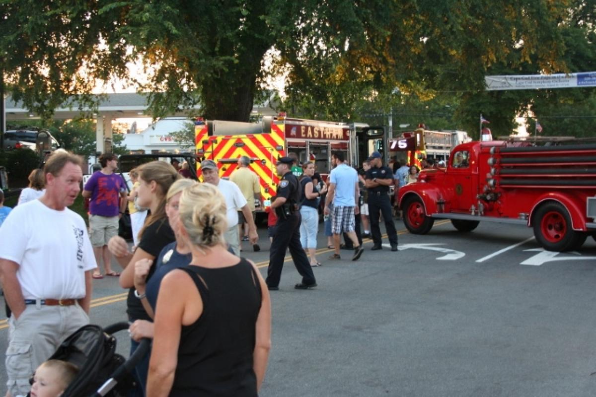 People at the block party