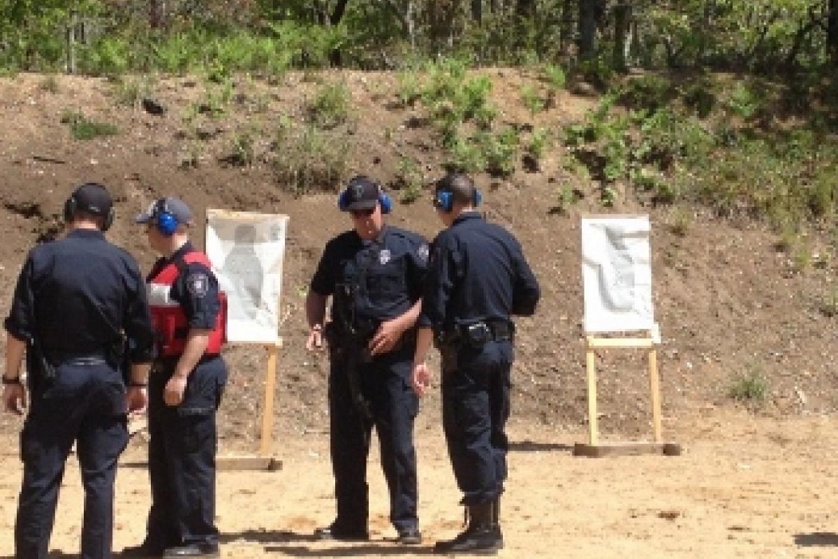 Police officers at the range 12